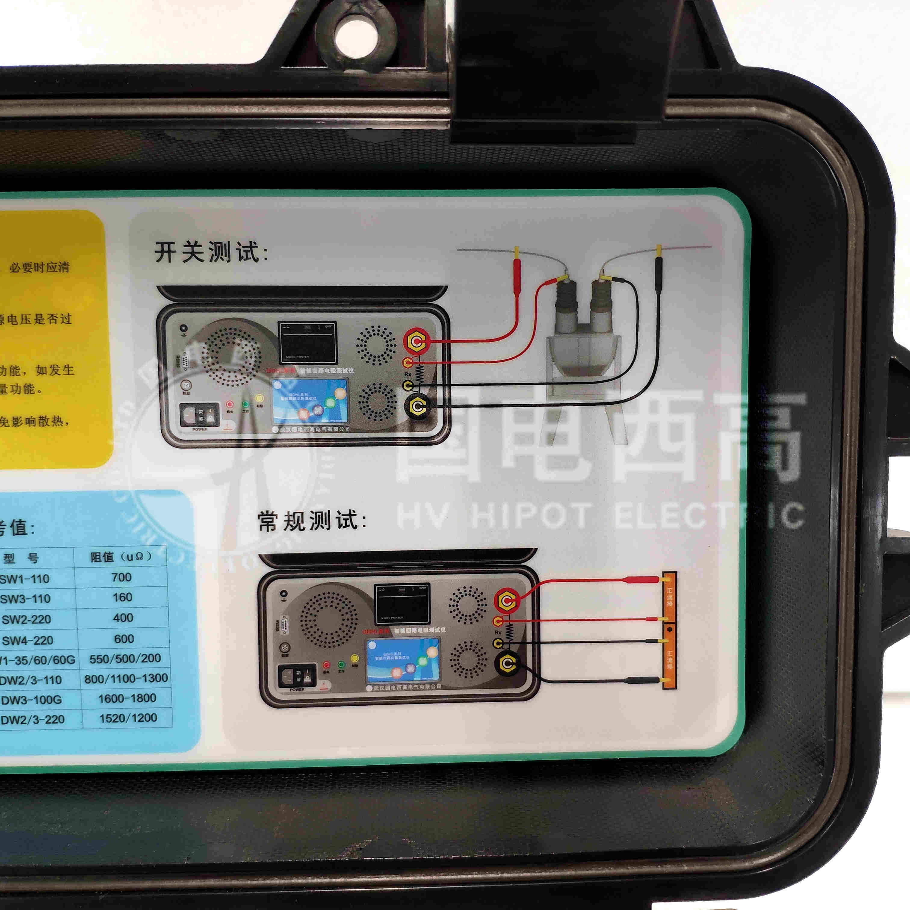 智能回路電阻測(cè)試儀接線說明